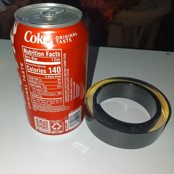 Iris Apfel & Bajalia Clear Apple juice Lucite and Black Chunky Bangle Bracelet - Picture 6 of 8